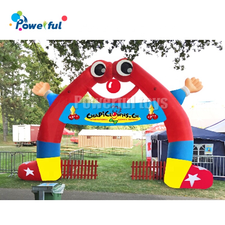 Outdoor advertising event promotion inflatable clown arch entrance for sale