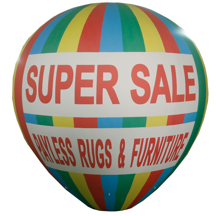 Advertising Hot Air Shape Inflatable helium balloon with Custom printing
