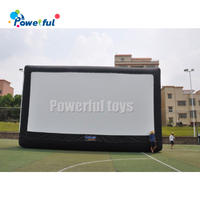 Parking lot commercial projection screenfloating inflatable movie screen for drive-in cinema