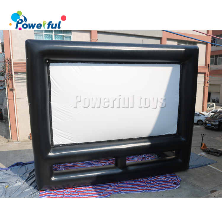 Air tightinflatable movie theater projector screen motorized backyard movie night
