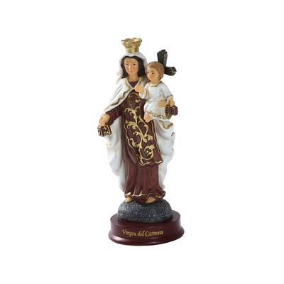 Factory Oem Design Small Resin Christmas Figurines Customized Virgen Del Carmen Figurine