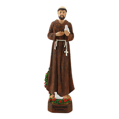30cm San Francesco D'Assisi Resin Religious Statues Wholesale Polyresin Statue Religious Statue Religious