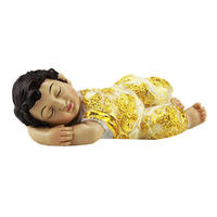 Baby Jesus In Gold Finish Color Paint Figurine Gold Finish Color Paint Baby Jesus Statue Resin Baby Jesus Figure