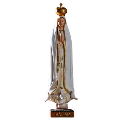 New Design Figurine Christian Religious Items Gifts Resin Stone Powder Fatima Statues