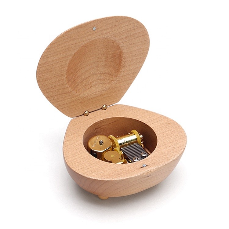 NEW DESIGN wooden Music Box Custom Christmas wood Hand cranked Music Box mechanism Engraved mini music boxes