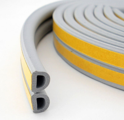 PVC d profile shaped rubber seal