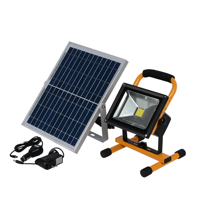 Outdoor Portable Emergency work light 10w 20w 30w 50w rechargeable solar LED Flood Light