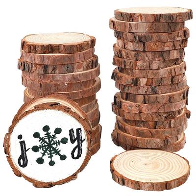 small christmas tree decorations craft wood round slices ornaments customizable