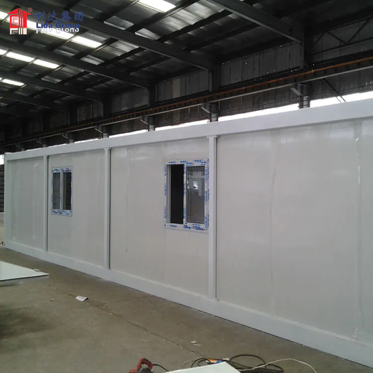 Fireproof prefab container cabins, house container for lebanon, flat roof portable cabin