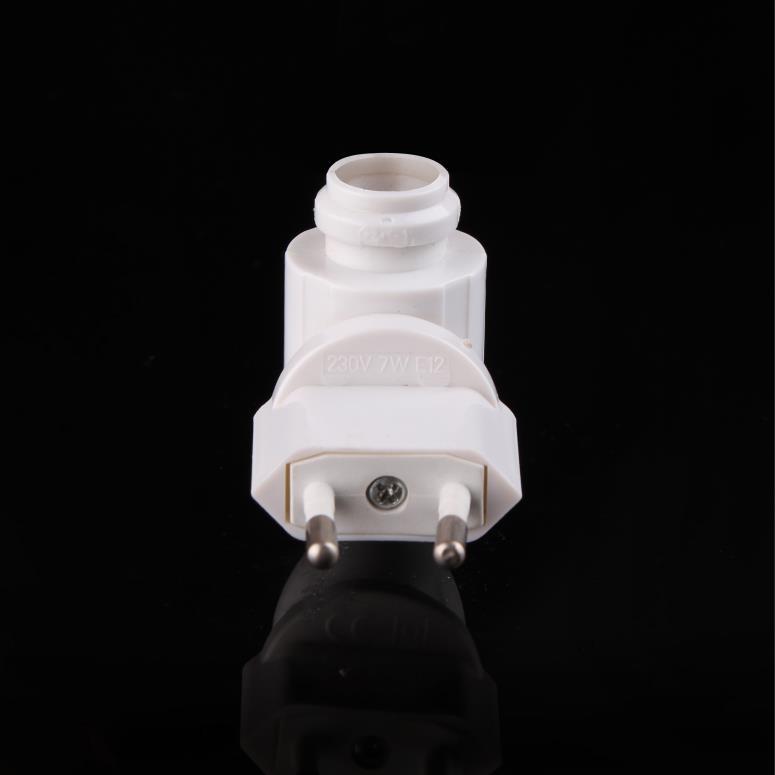 CE ROSH approved night light socket European plug in lamp holder for acrylic ceramic iron night light 220V