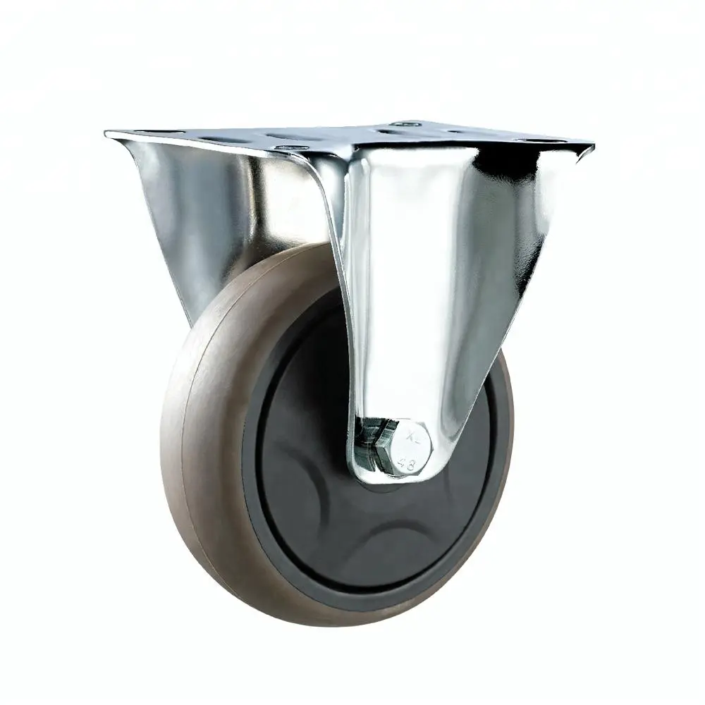 Wholesale Galvanized 4 Inch Fixed Industrial Trolley PU Caster Wheels