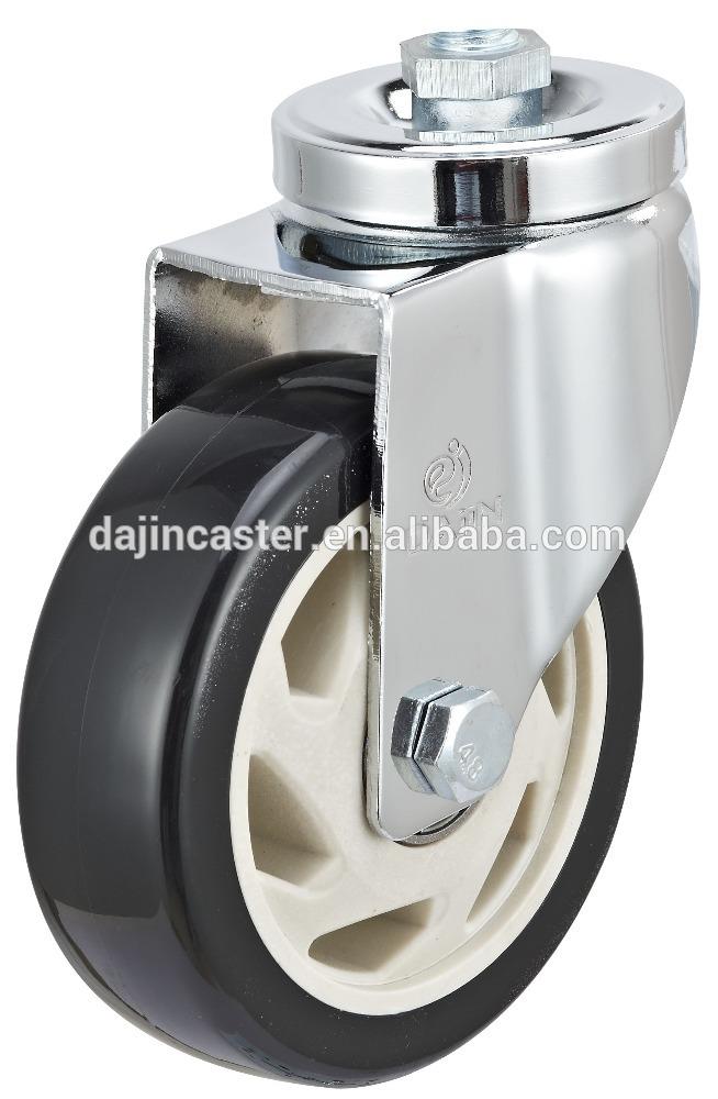 Medium duty black color plastic castor wheel furniture casters