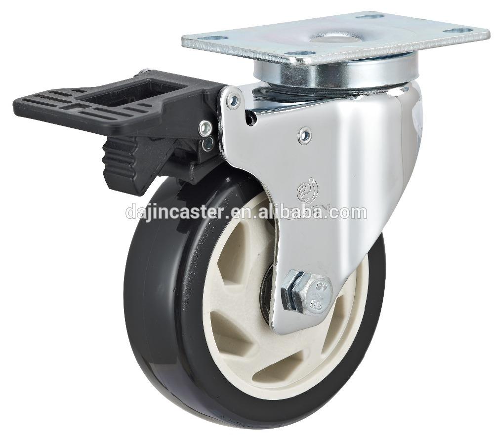 Ball bearing industrial PU wheels casters for medical furniture