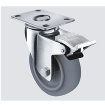 stainless steel caster with total brake