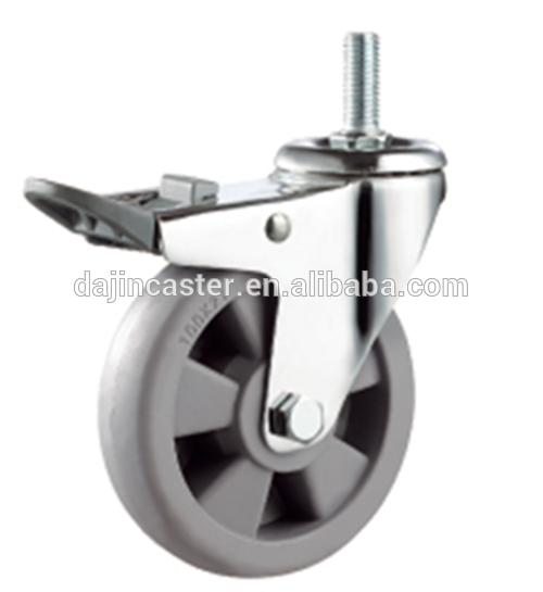 factory prices Medium duty pp swivel threaded stem caster wheels for furniture and sofa