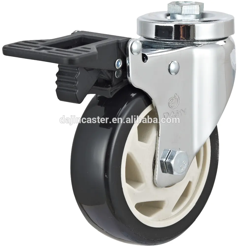 Ball bearing industrial PU wheels casters for medical furniture