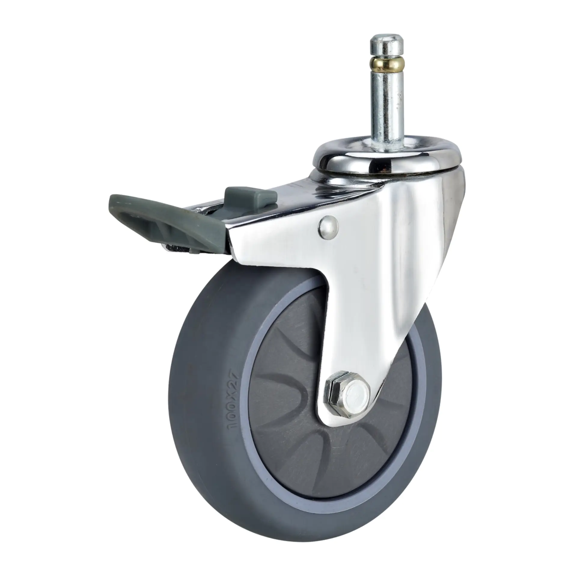 Top Plate PU Furniture single bearing Swivel Caster Wheels