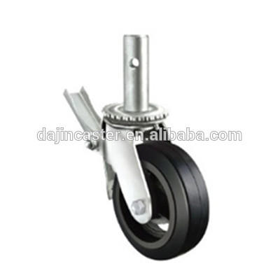 Solid Stem Iron Core Scaffolding Rubber Caster Wheel