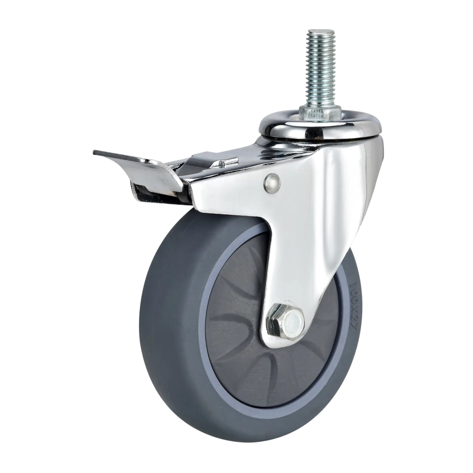 Top Plate PU Furniture single bearing Swivel Caster Wheels