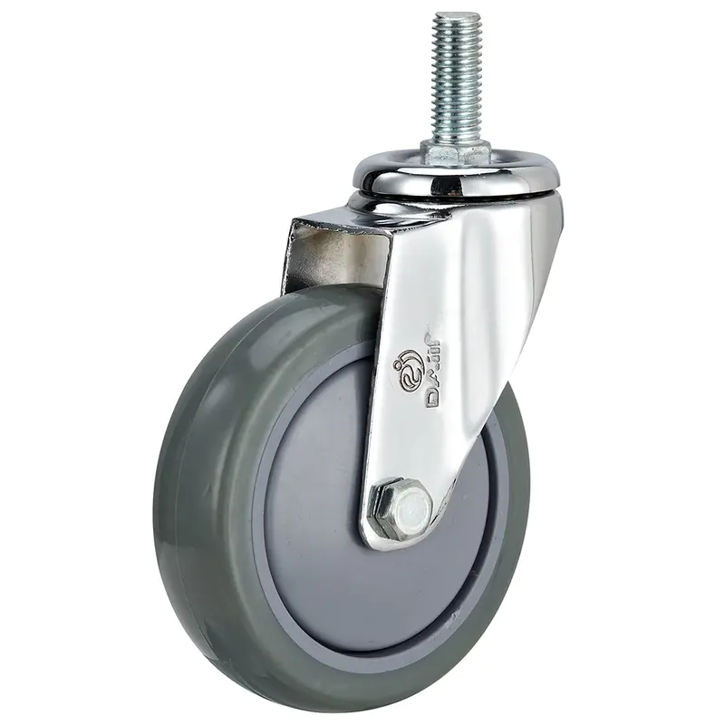 75mm rubber industrial caster wheels for trolleys