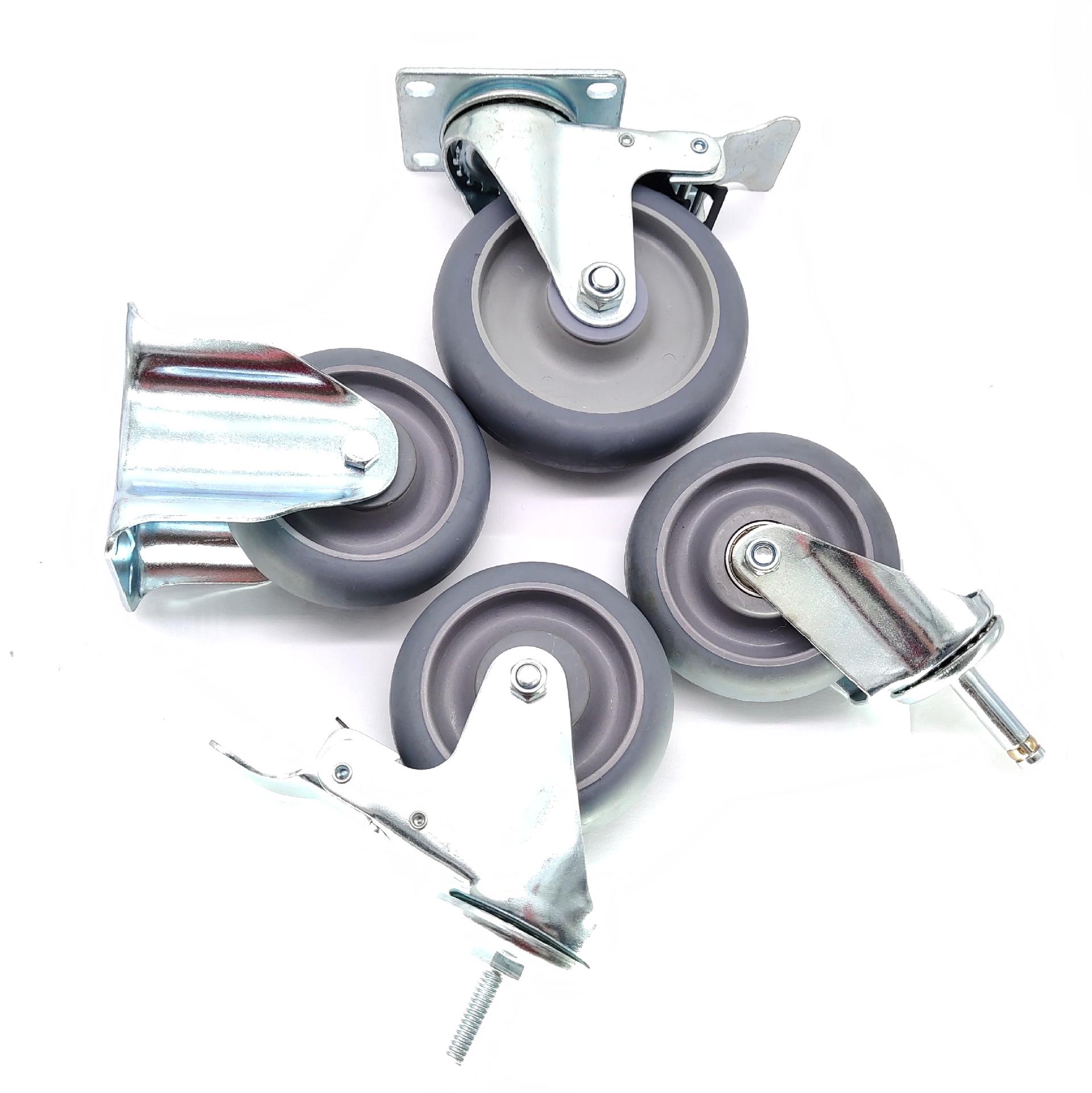 5 Inch Environmental TPR Solid Stem Medium Duty Casters and Wheel,High Quality Casters and Wheels,Casters and Wheel