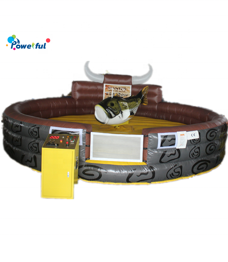 Outdoor amusement park inflatable rodeo bull machine