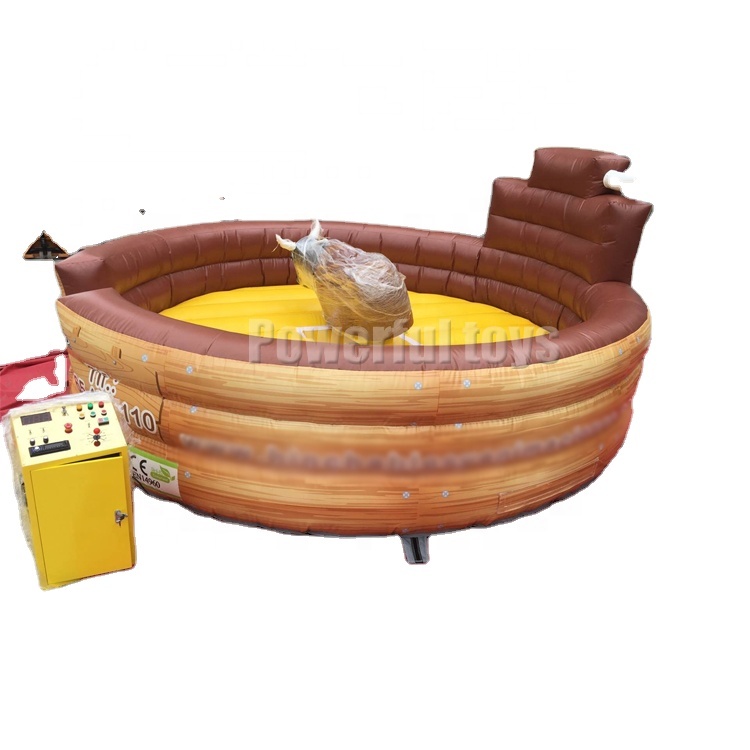 Ready to ship playground inflatable mechanical bull ride amusement park rodeo bull game ride for sale