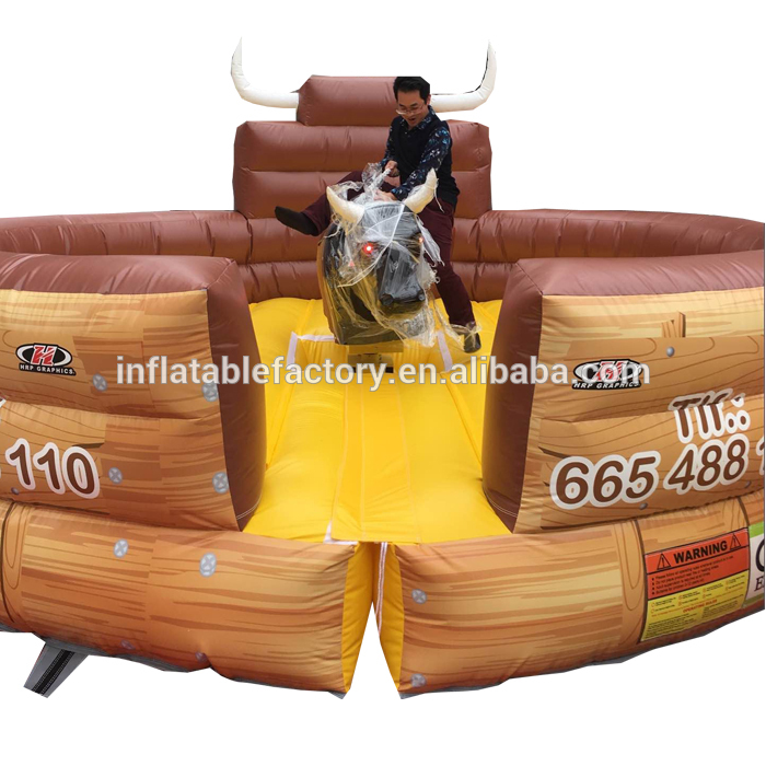 Popular sport game inflatable bull riding machine