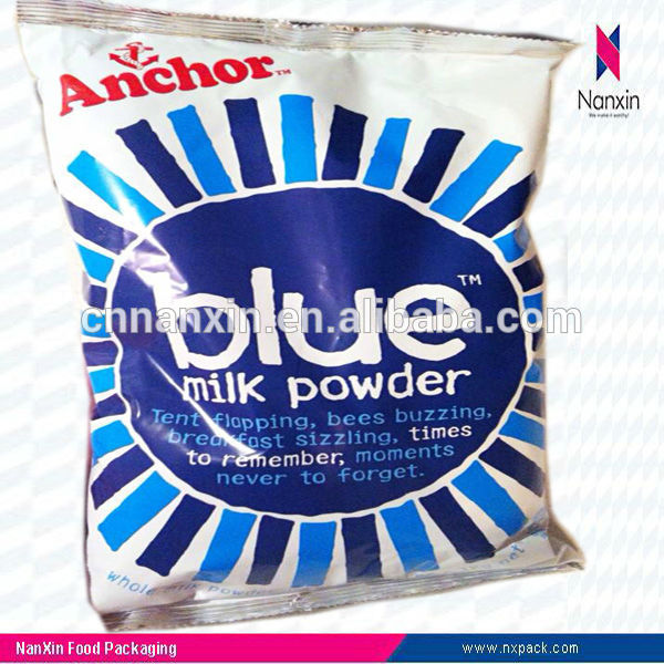 four sealed instant milk powder plastic packaging