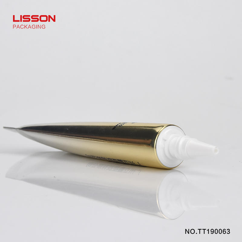 15-20ml long nozzle abl material cosmetic eye cream tube with special Plum-shaped cap