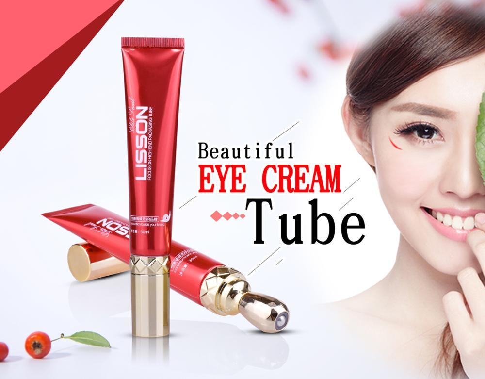 30ml empty luxury custom eye cream tube packaging with roller massage applicator
