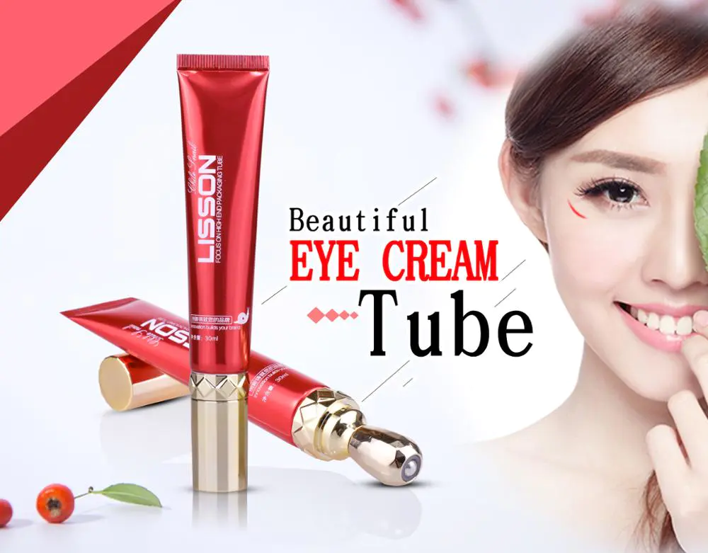 30ml empty luxury custom eye cream tube packaging with roller massage applicator