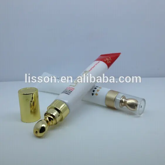 New Type 15ml Cosmetic Tubes with Metal Applicator /Plastic Packing Tubes for Eye Cream and lipstick tube