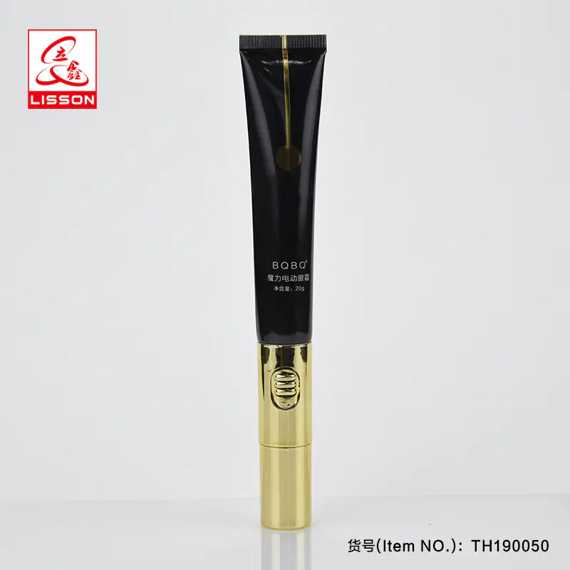 Luxury Vibration Zinc Alloy Soft Massage Eye Cream Cosmetic Tube Packaging Eye Cream Container