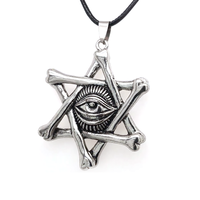 Custom Design All-Seeing Eye Star Of David Pendant Necklace Hiphop Jewelry