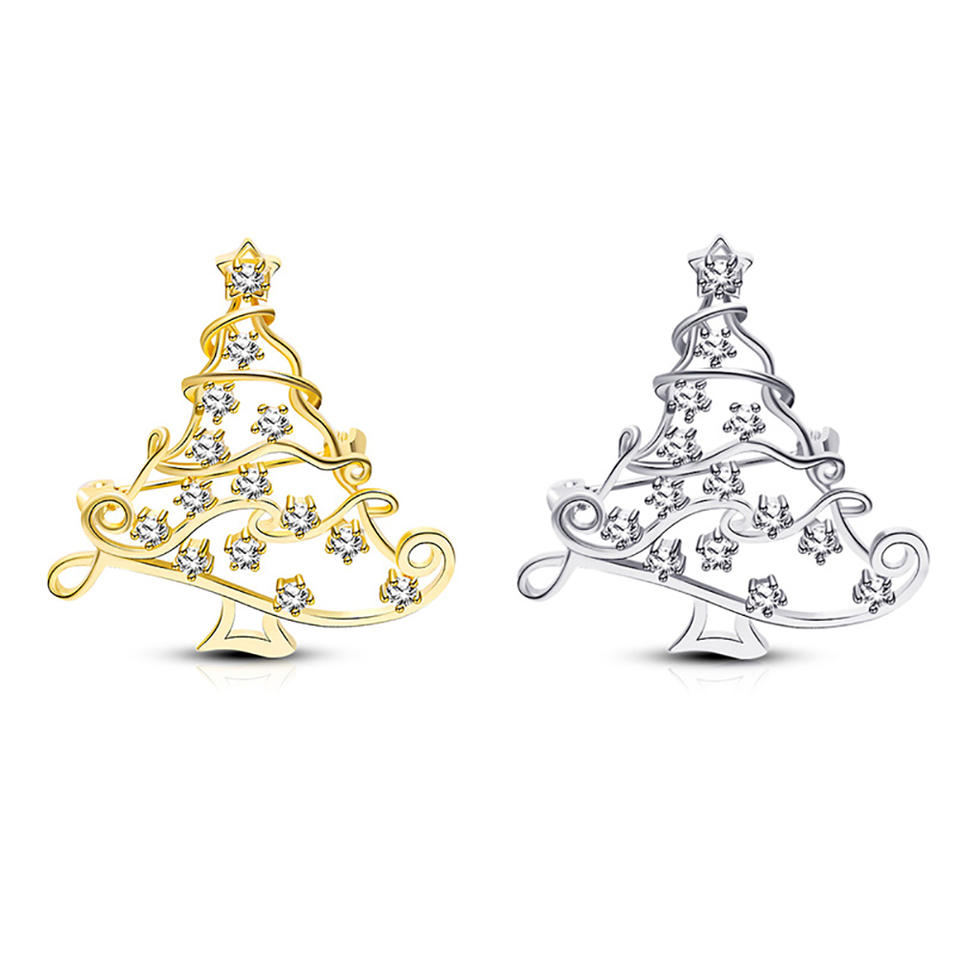 European And American Christmas Tree Wholesale Brooch Party Dinner Dress Accessories
