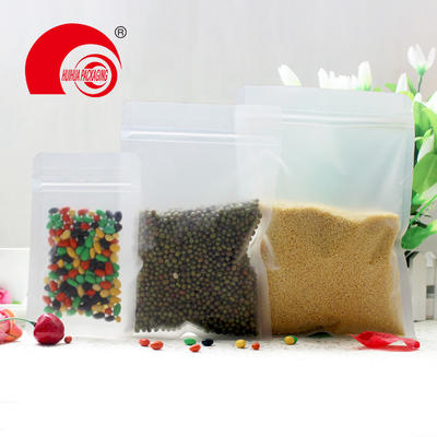 Clear Transparent Resealable Zip lock Heat Sealable Snack Food Storage Packaging Pouches