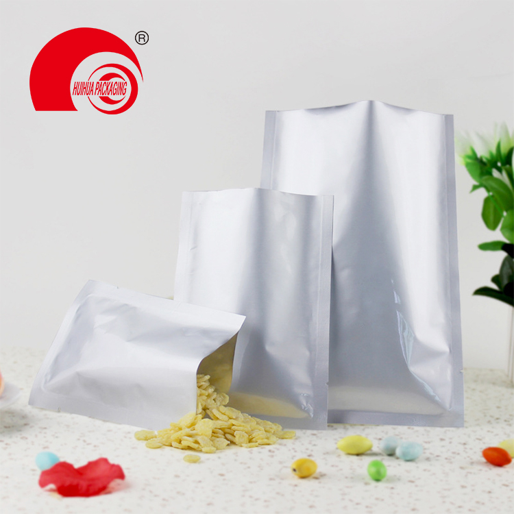 High Quality Plastic Food Grade Glossy Moisture Barrier 3-side Seal Flat Pouch 200g Feed Packaging Bags