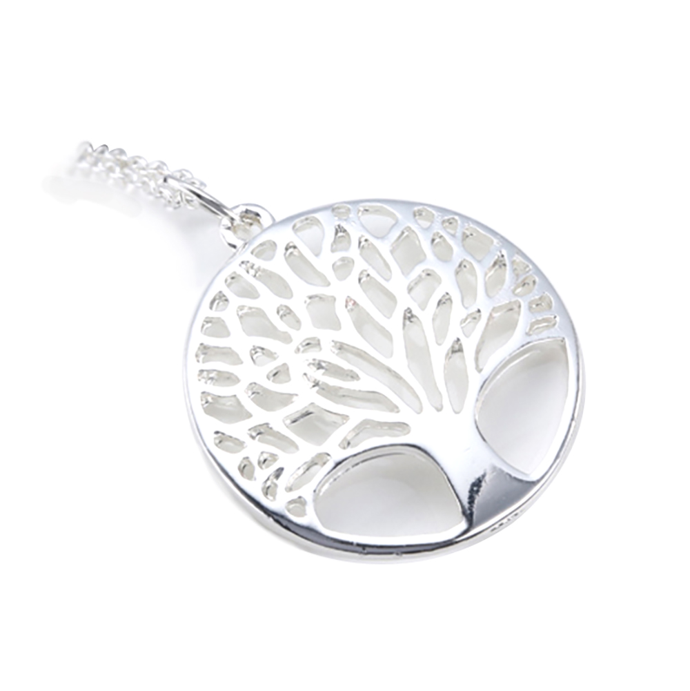 Fashion Tree Of Life Pendant 925 Sterling Silver Jewelry Necklace Set