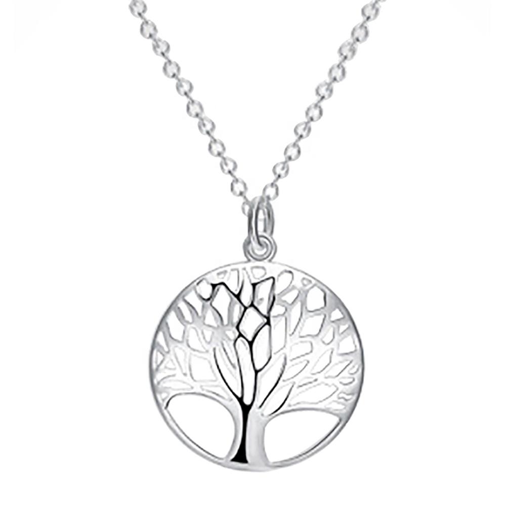 product-Fashion Tree Of Life Pendant 925 Sterling Silver Jewelry Necklace Set-BEYALY-img-3