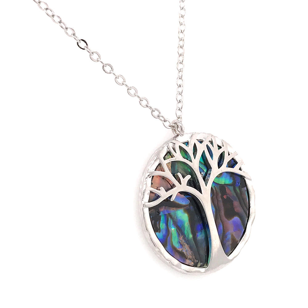 product-BEYALY-New Design Abalone Shell Necklace Hot Jewelry, Round Tree Of Life Necklace-img-2