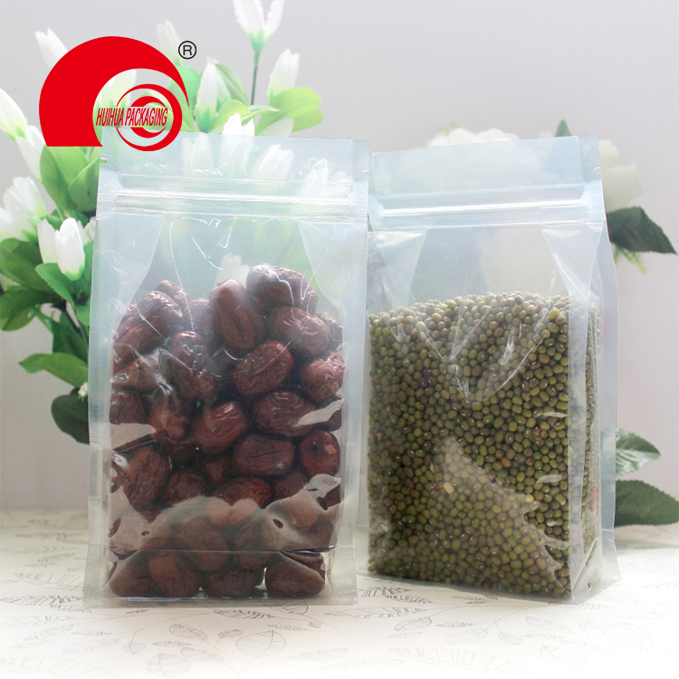 packaging plastic vaccum waterproof side gusset heat seal tea clear bag package pouches