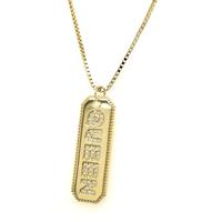 Wholesale Gold Plating Silver Cz Couples Queen Alphabet Letter Pendant Necklace