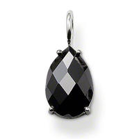 Black Obsidian Water Drop Silver Jewelry Statement Necklaces For Women