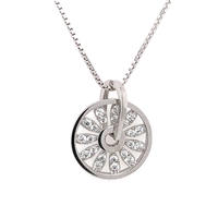 Delicate Zircon Wheel Shape Disc Online Wholesale Mom Necklace Personalized