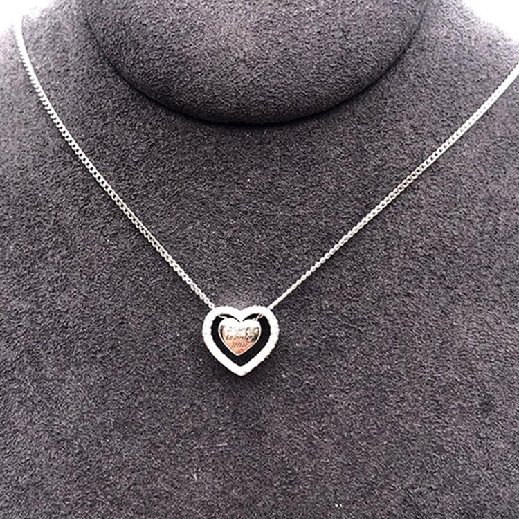product-BEYALY-Love Is Only You Letter Engraved Heart In A Hollow Heart Design Necklace-img-2