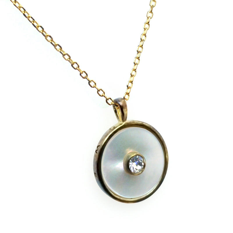 product-Wholesale Round Shape Silver 925 Disc Necklace Gold Plated Jewelry-BEYALY-img-3