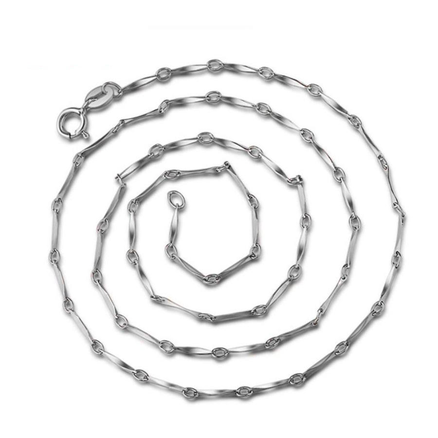 Simple Design Cheap Thick Silver Twisted Singapore Chain Men's Necklace