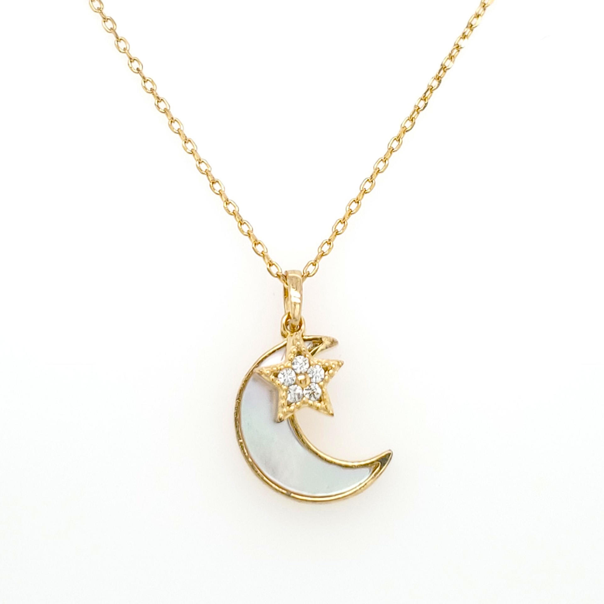 product-Best Price Gold Chain Star And Moon Shape Drop Wholesale Gold Necklaces For Sale-BEYALY-img-3