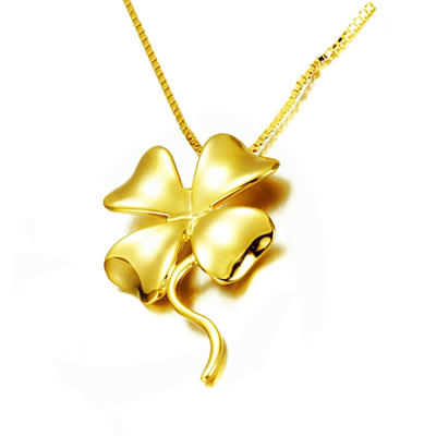 Shiny fashion silver clover 18k gold filled jewelry